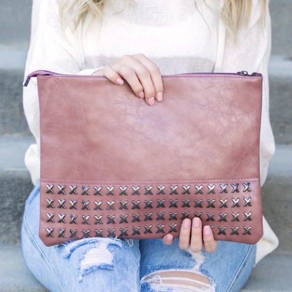 Criss Cross Handbags - “Criss Cross” Oversized Clutch/ Laptop Case. NWOT